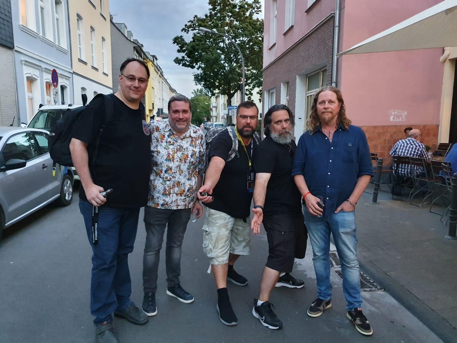 v.l.n.r.: Mitch (|FaL|*RollerCoaster), Erin Roberts (CIG Global Head of Production), Danny (|FaL|*Daride), Jared "Disco Lando" Huckaby (CIG Creative Content Lead), Brian Chambers (CIG Vice President of Development)